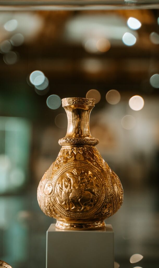 Bronze Pottery on Display