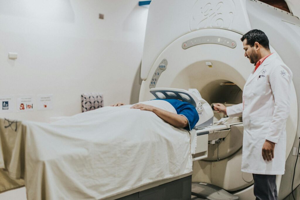 Man During Magnetic Resonance Imaging